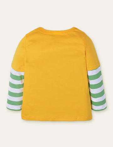 Elk Appliqué Long Sleeve T-shirt - Mini Taylor